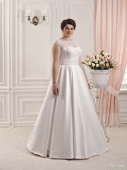 Свадебное платье S 188. Силуэт А-силуэт. Цвет Белый / Молочный. Вид 1