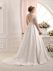 Свадебное платье S 190. Силуэт А-силуэт. Цвет Белый / Молочный, Айвори / Капучино. Вид 2