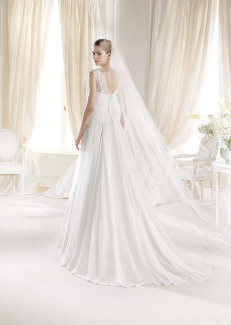 Свадебное платье Iana. Силуэт А-силуэт. Цвет Белый / Молочный. Вид 2