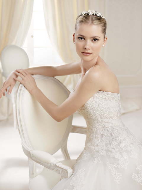 Свадебное платье Milord. Силуэт Пышное, А-силуэт. Цвет Белый / Молочный. Вид 3