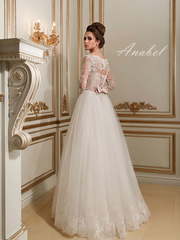 Свадебное платье Anabel. Силуэт А-силуэт. Цвет Белый / Молочный, Айвори / Капучино, оттенки Розового. Вид 2