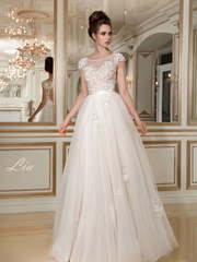 Свадебное платье Lia. Силуэт А-силуэт. Цвет Белый / Молочный, Айвори / Капучино. Вид 1