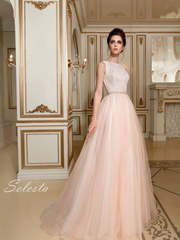 Свадебное платье Selesta. Силуэт А-силуэт. Цвет Белый / Молочный, Айвори / Капучино, Персик / Оранжевый, оттенки Розового. Вид 1