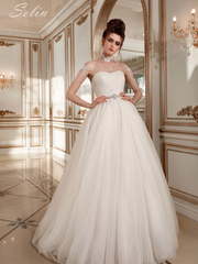 Свадебное платье Selin. Силуэт Пышное, А-силуэт. Цвет Белый / Молочный. Вид 1