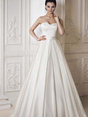 Свадебное платье Azalia Lux. Силуэт А-силуэт, Прямое. Цвет Белый / Молочный, Айвори / Капучино. Вид 2