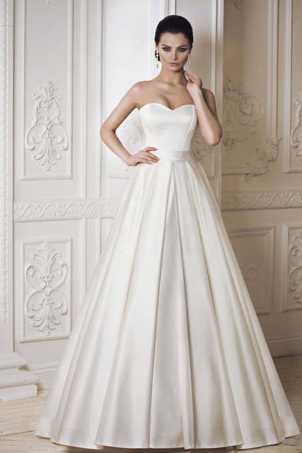 Свадебное платье Azalia Lux. Силуэт А-силуэт, Прямое. Цвет Айвори / Капучино, Белый / Молочный. Вид 2