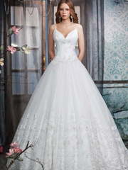 Свадебное платье Sutter. Силуэт Пышное, А-силуэт. Цвет Белый / Молочный. Вид 1