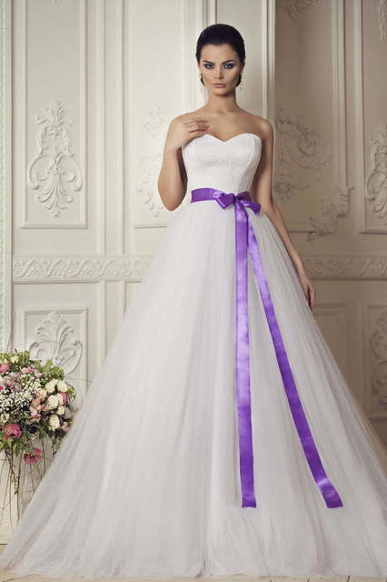 Свадебное платье Fresia Lux. Силуэт Пышное, А-силуэт. Цвет Белый / Молочный. Вид 1