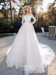 Свадебное платье Monarshe. Силуэт Пышное, А-силуэт. Цвет Белый / Молочный. Вид 1