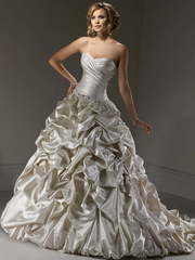 Свадебное платье Darci. Силуэт Пышное, А-силуэт. Цвет Белый / Молочный, Пепельный / Металлик. Вид 1