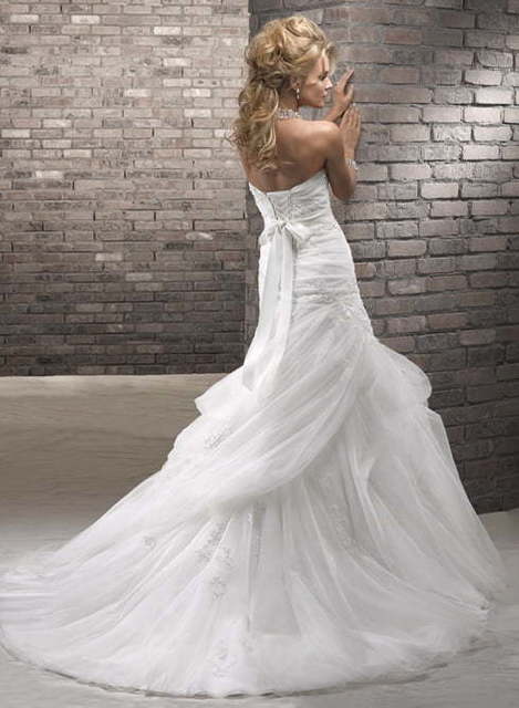 Свадебное платье Serena. Силуэт Рыбка, А-силуэт. Цвет Белый / Молочный. Вид 2