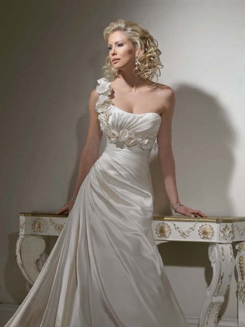 Свадебное платье Ursula. Силуэт А-силуэт. Цвет Айвори / Капучино, Белый / Молочный. Вид 3