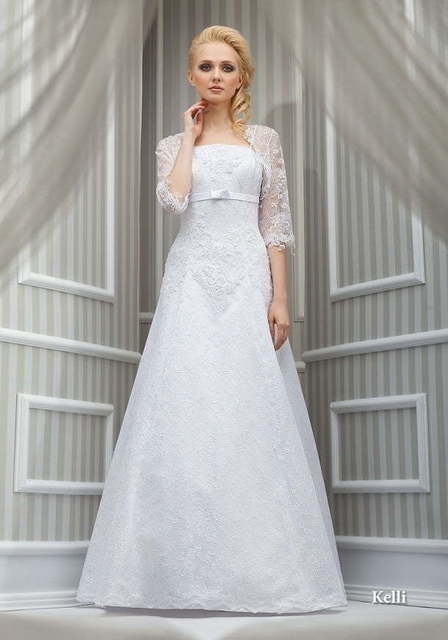 Свадебное платье Kelli. Силуэт А-силуэт. Цвет Белый / Молочный. Вид 1