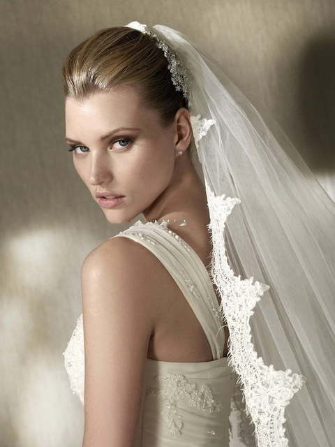 Свадебное платье Esau. Силуэт Пышное, А-силуэт. Цвет Айвори / Капучино, Белый / Молочный. Вид 3