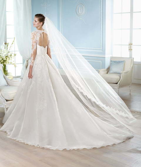 Свадебное платье Halory. Силуэт Пышное, А-силуэт. Цвет Белый / Молочный. Вид 2