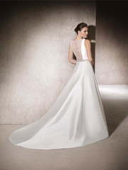 Свадебное платье Megan. Силуэт А-силуэт. Цвет Белый / Молочный. Вид 2