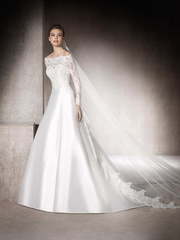 Свадебное платье Morena. Силуэт А-силуэт. Цвет Белый / Молочный. Вид 1