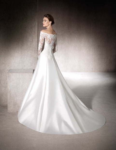 Свадебное платье Morena. Силуэт А-силуэт. Цвет Белый / Молочный. Вид 2