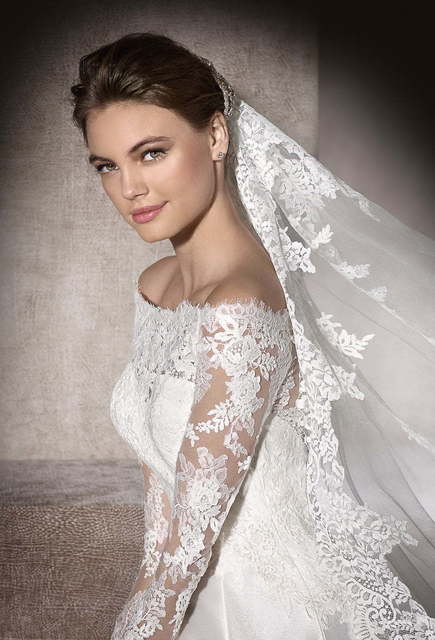 Свадебное платье Morena. Силуэт А-силуэт. Цвет Белый / Молочный. Вид 3