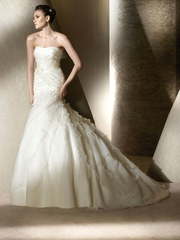 Свадебное платье Rosalba. Силуэт А-силуэт, Рыбка. Цвет Белый / Молочный, Айвори / Капучино. Вид 1