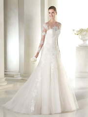 Свадебное платье Seattle. Силуэт А-силуэт. Цвет Белый / Молочный. Вид 1