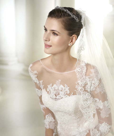 Свадебное платье Seattle. Силуэт А-силуэт. Цвет Белый / Молочный. Вид 3