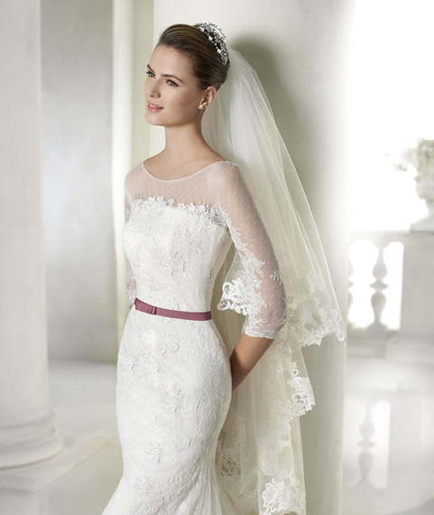 Свадебное платье Shaira. Силуэт Рыбка, А-силуэт. Цвет Белый / Молочный. Вид 3