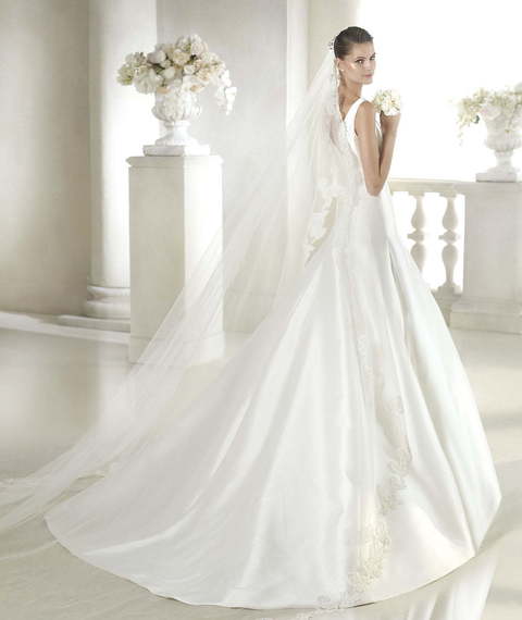 Свадебное платье Shirley. Силуэт Пышное, А-силуэт. Цвет Белый / Молочный. Вид 2