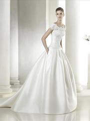 Свадебное платье Saiguen. Силуэт А-силуэт. Цвет Белый / Молочный. Вид 1