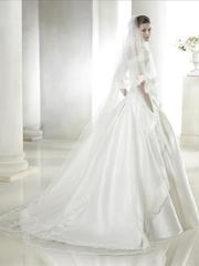 Свадебное платье Saiguen. Силуэт А-силуэт. Цвет Белый / Молочный. Вид 2