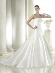 Свадебное платье Sayuri. Силуэт А-силуэт. Цвет Белый / Молочный. Вид 1