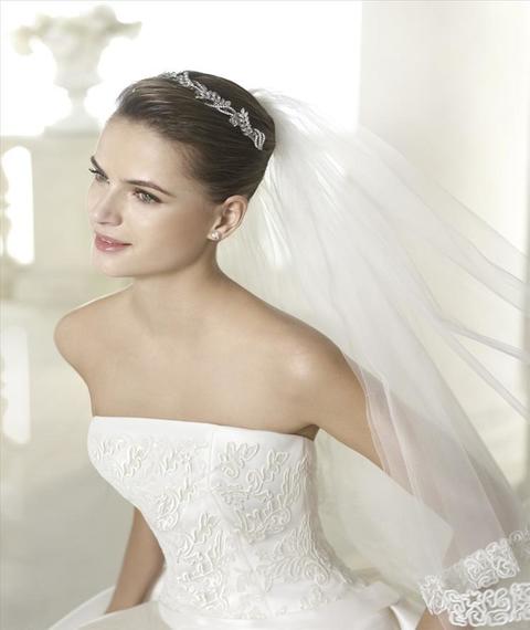 Свадебное платье Siamara. Силуэт А-силуэт. Цвет Белый / Молочный. Вид 3