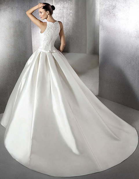 Свадебное платье Zuana. Силуэт А-силуэт. Цвет Айвори / Капучино, Белый / Молочный. Вид 2