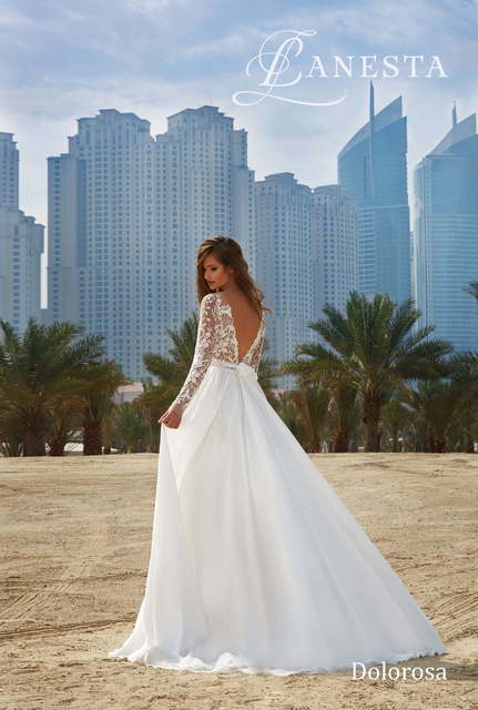 Свадебное платье Dolorosa. Силуэт А-силуэт. Цвет Белый / Молочный. Вид 2