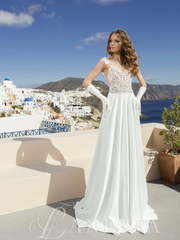 Свадебное платье Jestella. Силуэт А-силуэт, Прямое. Цвет Белый / Молочный. Вид 1