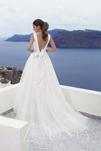 Свадебное платье Avalanzh. Силуэт А-силуэт. Цвет Белый / Молочный. Вид 2