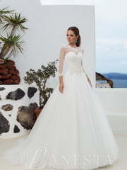 Свадебное платье Frezija. Силуэт А-силуэт. Цвет Белый / Молочный. Вид 1