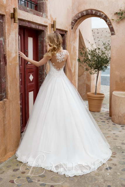 Свадебное платье Dolche Vita. Силуэт А-силуэт. Цвет Белый / Молочный. Вид 2