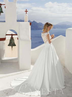 Свадебное платье Mondial. Силуэт А-силуэт. Цвет Белый / Молочный. Вид 2