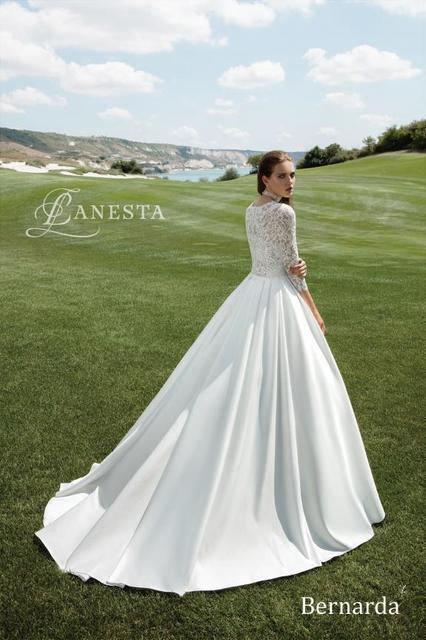 Свадебное платье Bernarda. Силуэт А-силуэт. Цвет Белый / Молочный. Вид 2