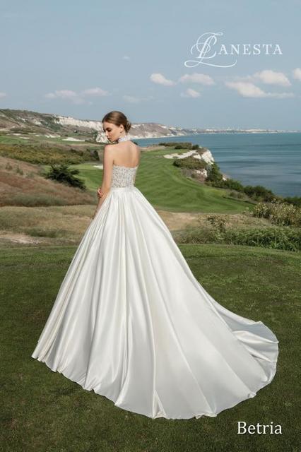 Свадебное платье Betria. Силуэт Пышное, А-силуэт. Цвет Белый / Молочный. Вид 2