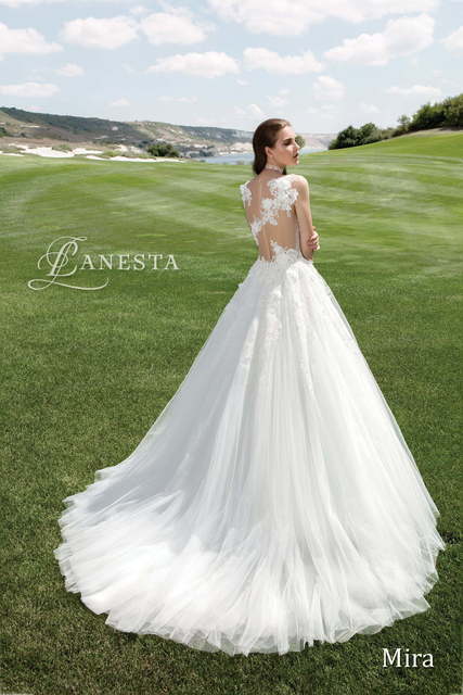 Свадебное платье Mira. Силуэт Пышное, А-силуэт. Цвет Белый / Молочный. Вид 2