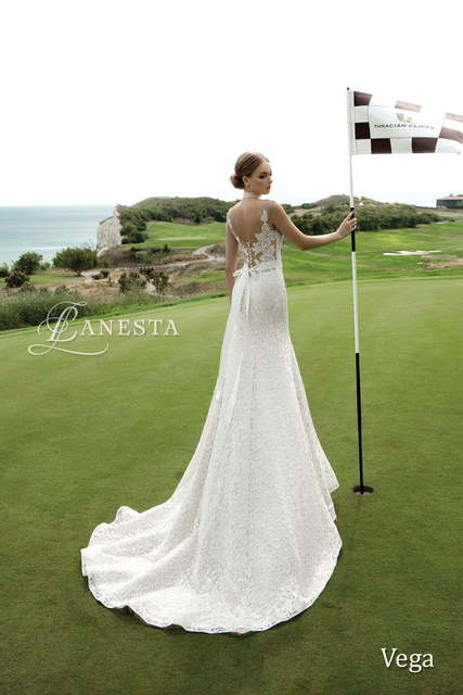 Свадебное платье Vega. Силуэт Рыбка, А-силуэт. Цвет Белый / Молочный. Вид 2