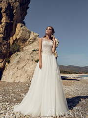 Свадебное платье Beryl. Силуэт А-силуэт. Цвет Белый / Молочный, Айвори / Капучино. Вид 1