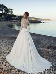 Свадебное платье Ruby. Силуэт А-силуэт. Цвет Белый / Молочный. Вид 2