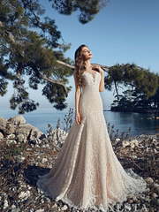 Свадебное платье Opal. Силуэт А-силуэт, Рыбка. Цвет Белый / Молочный, Айвори / Капучино, Персик / Оранжевый. Вид 1