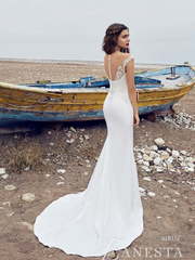 Свадебное платье Biruz. Силуэт А-силуэт, Рыбка. Цвет Белый / Молочный. Вид 2