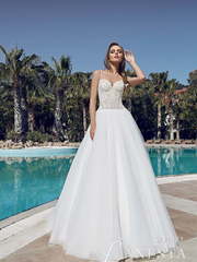 Свадебное платье Sapphire. Силуэт А-силуэт. Цвет Белый / Молочный. Вид 1