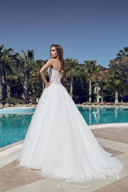 Свадебное платье Sapphire. Силуэт А-силуэт. Цвет Белый / Молочный. Вид 2