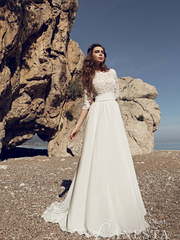 Свадебное платье Coral. Силуэт А-силуэт. Цвет Белый / Молочный. Вид 1